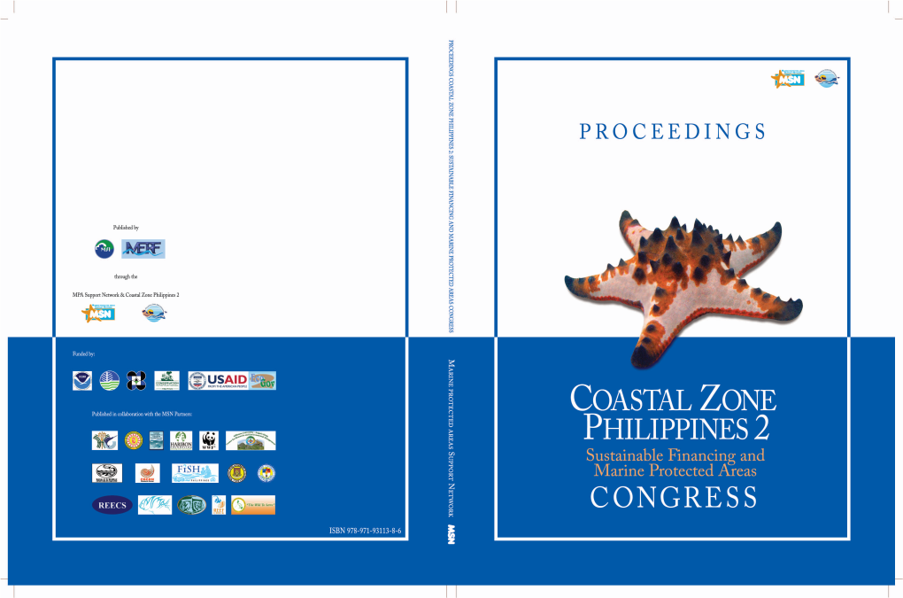 COASTAL ZONE PHILIPPINES 2: Sustainable Financing and Marine Protected Areas CONGRESS ______