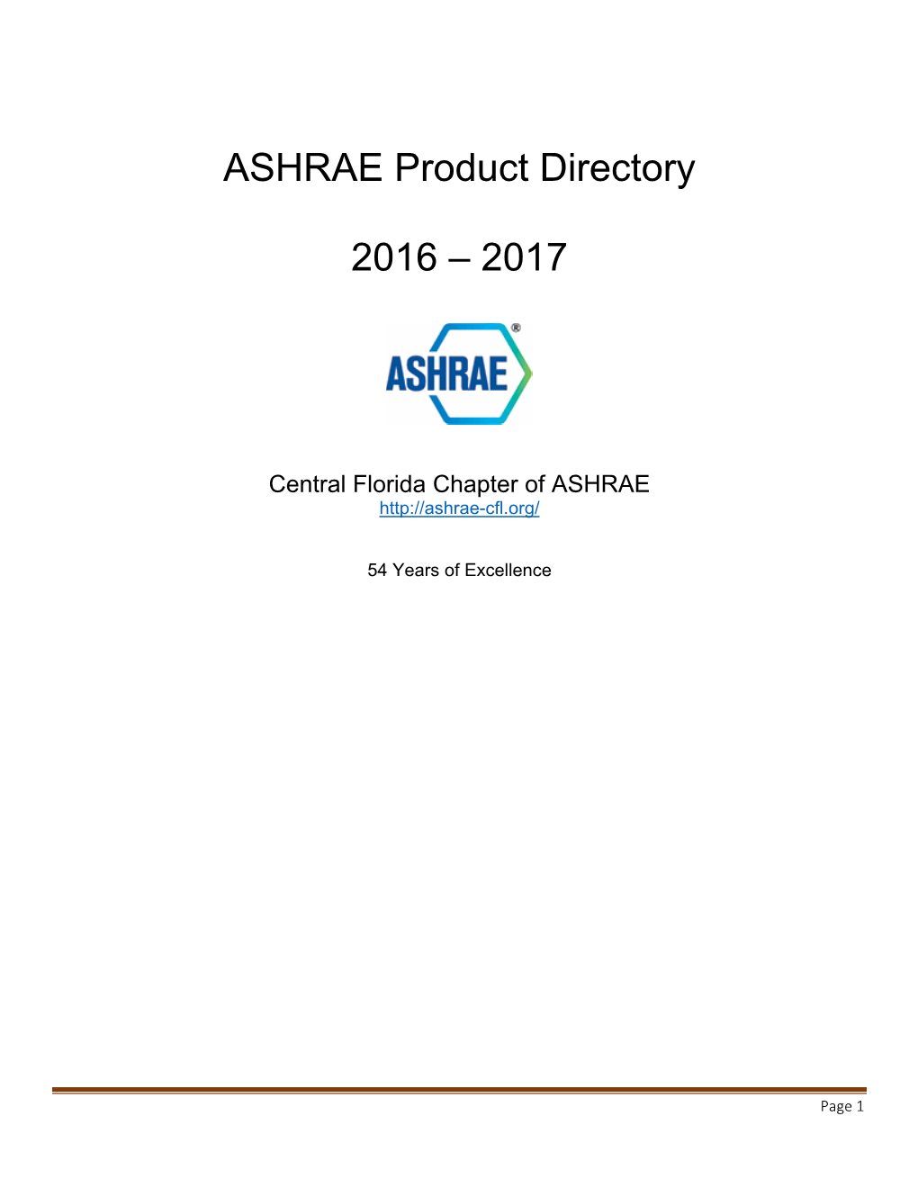 ASHRAE Product Directory 2016 – 2017