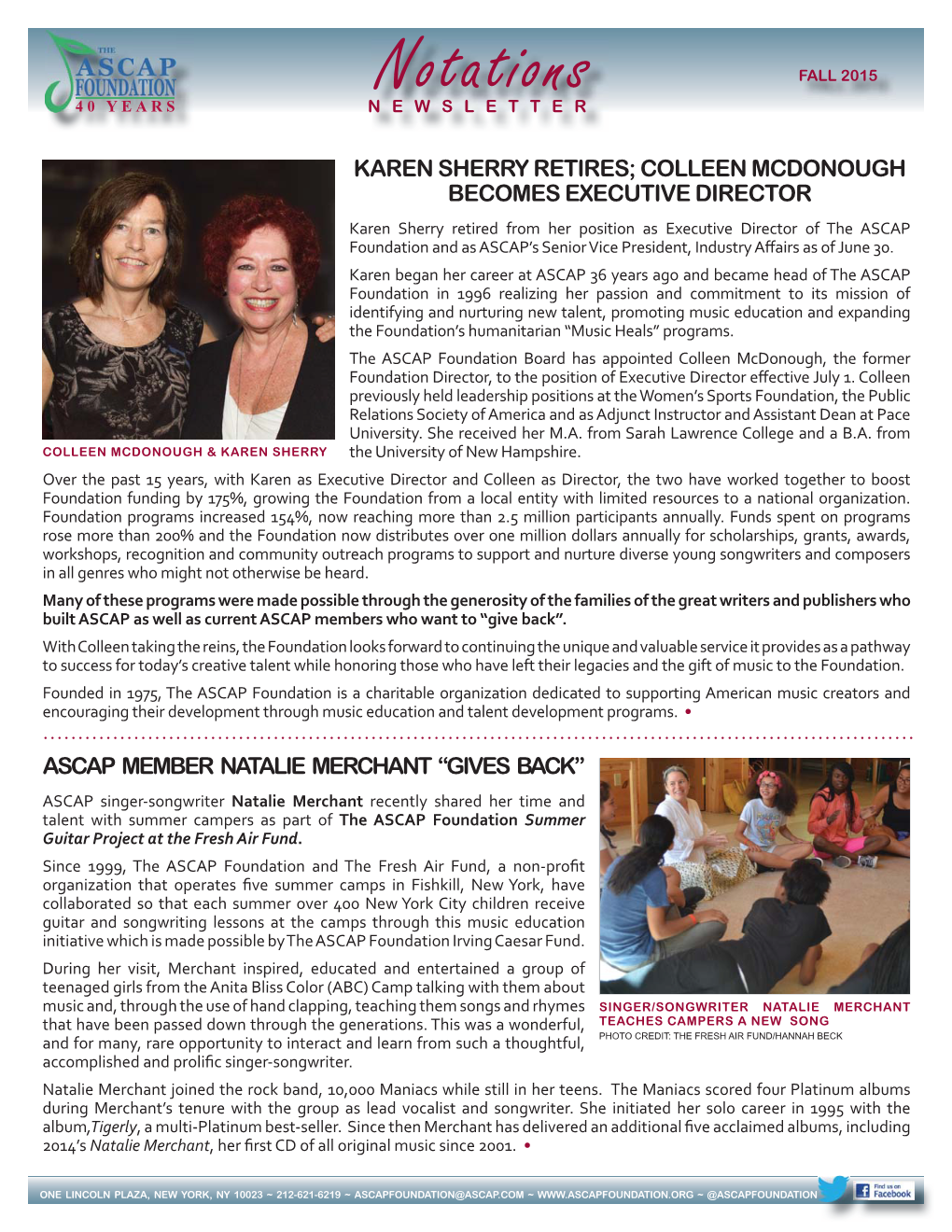 2015 Fall Newsletter