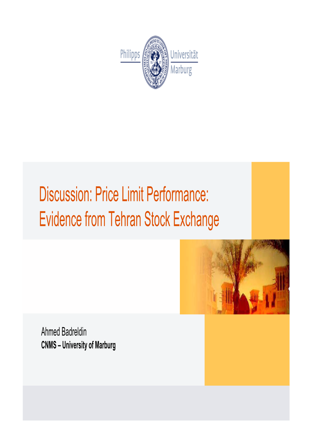 Discussion: Price Limit Performance: Evidence from Tehran Stock Exchange