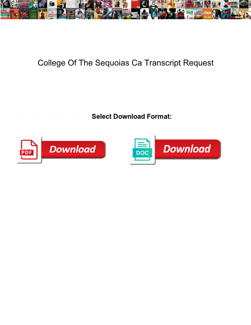 College of the Sequoias Ca Transcript Request