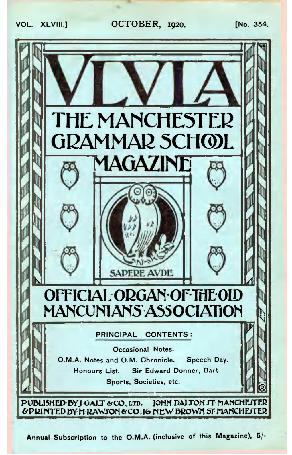 The. Manchester Grammar 5Chgdl "Magazinet \