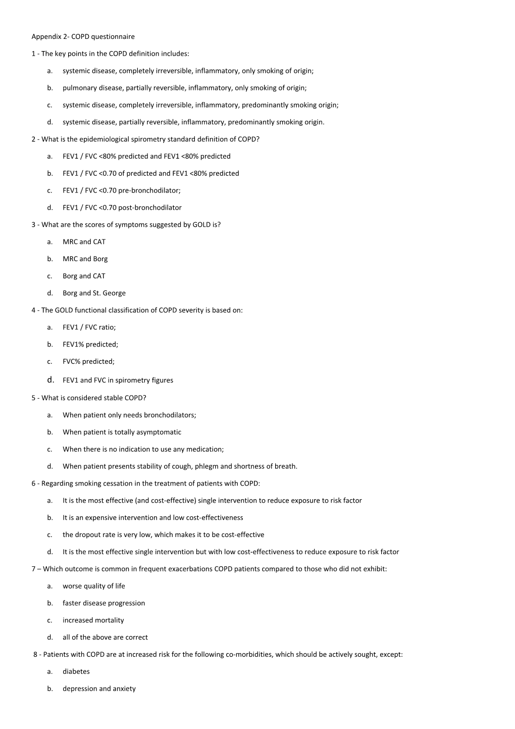 1 - the Key Points in the COPD Definition Includes