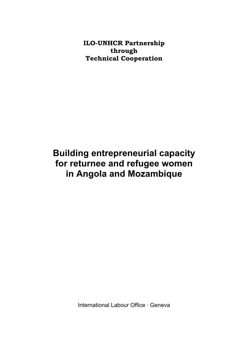 Building Entrepreneurial Capacity for Returnee and Refugee Women in Angola and Mozambique