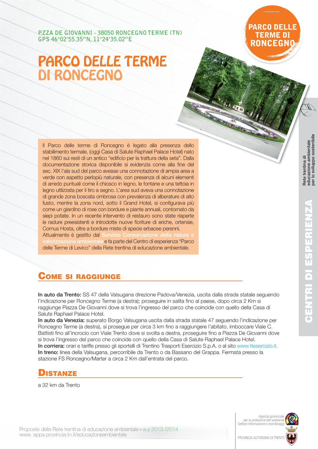 Parco Delle Terme Di Roncegno