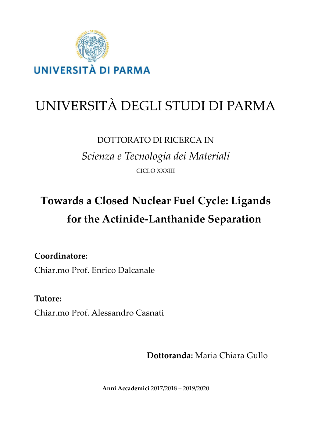 Università Degli Studi Di Parma