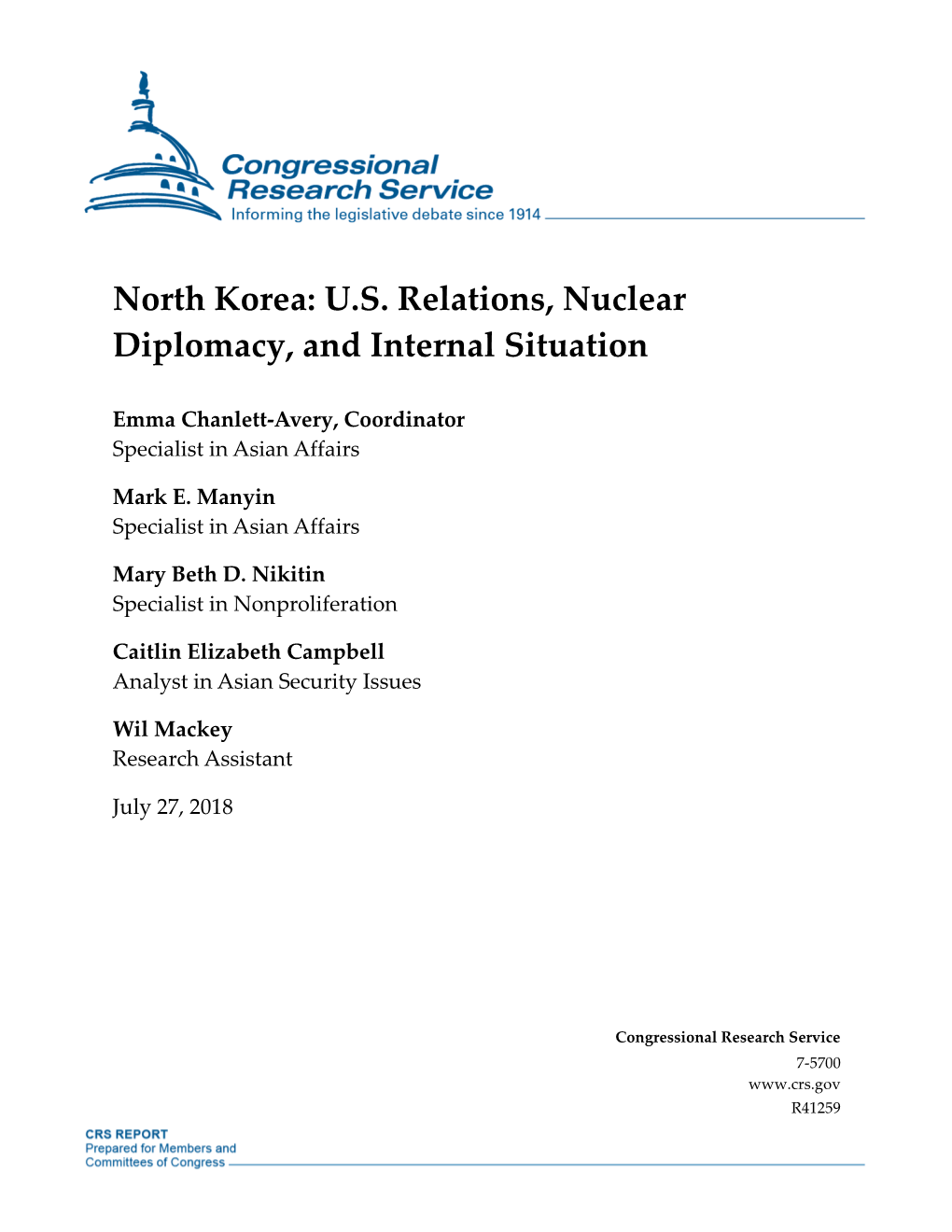 North Korea: U.S