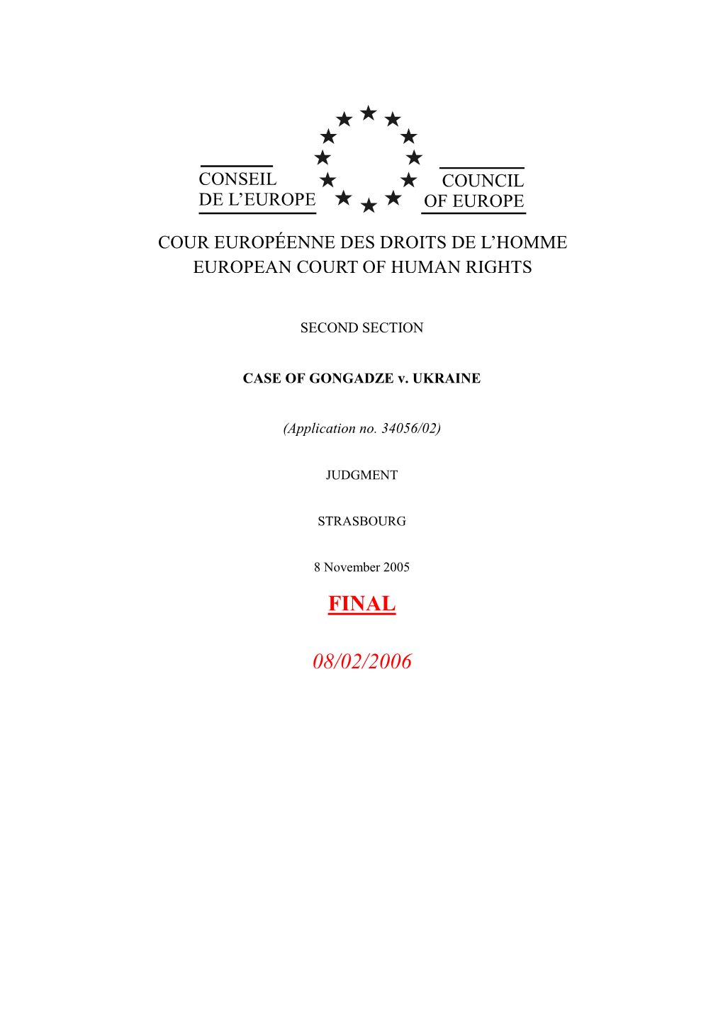 Conseil De L'europe Council of Europe Cour Européenne Des Droits De L'homme European Court of Human Rights