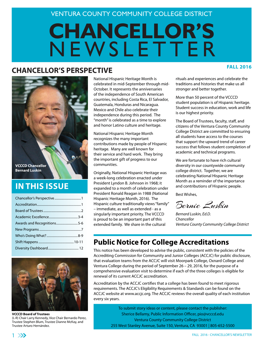 Chancellor's Newsletter