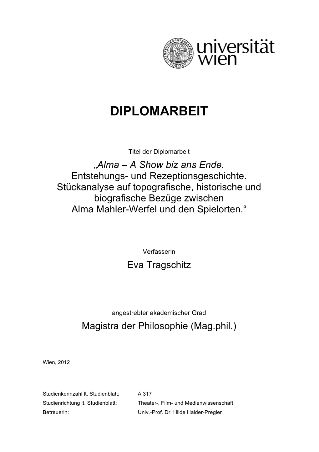 Diplomarbeit