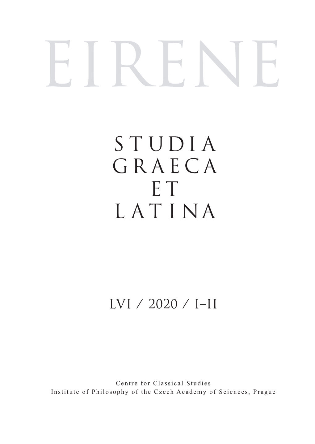 Studia Graeca E T Latina