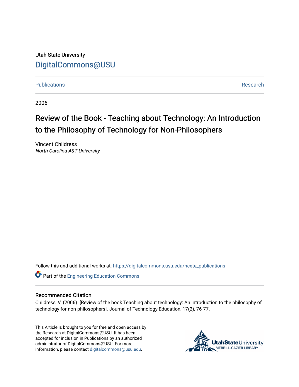 An Introduction to the Philosophy of Technology for Non-Philosophers
