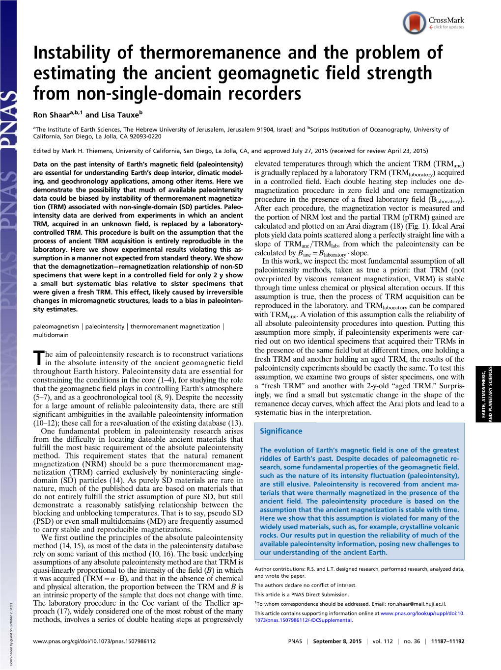 Instability of Thermoremanence and the Problem of Estimating the Ancient Geomagnetic Field Strength from Non-Single-Domain Recorders