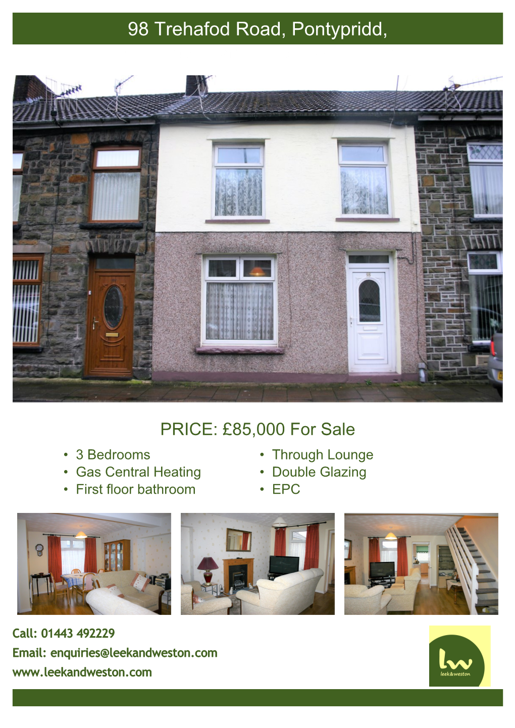 98 Trehafod Road, Pontypridd, Rhondda, Cynon, Taff, CF37 2LY