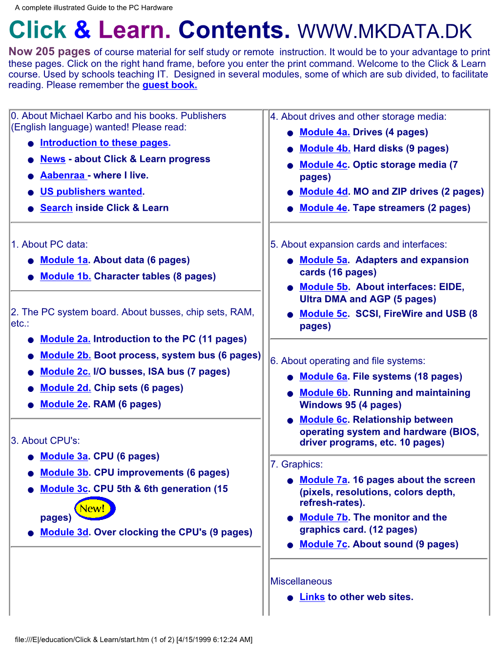 A Complete Illustrated Guide to the PC Hardware Click & Learn