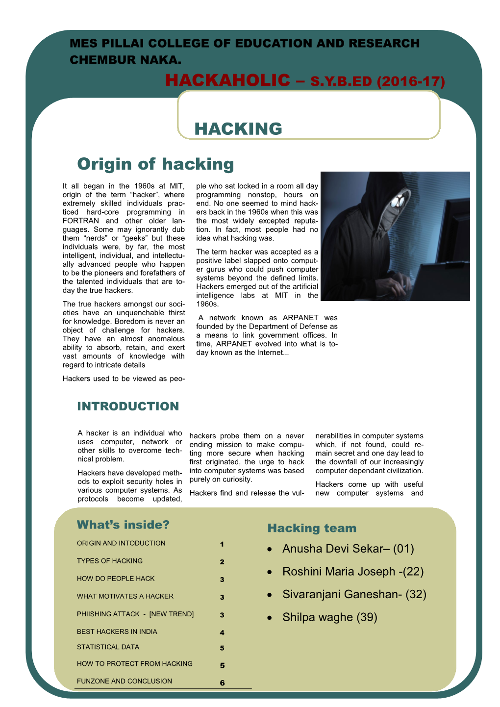 HACKING Origin of Hacking