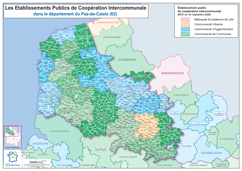 2097-1 EPCI Département Du Pas-De-Calais A2 Au 1Er Septembre
