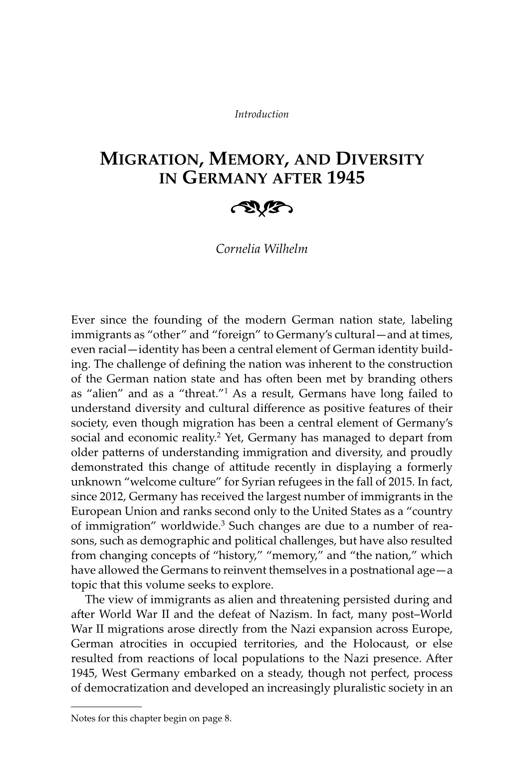 Migration, Memory, and Diversity in Germany After 1945 (