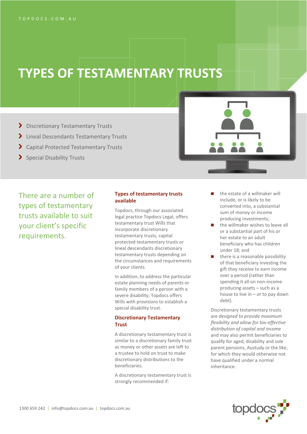 Types of Testamentary Trusts