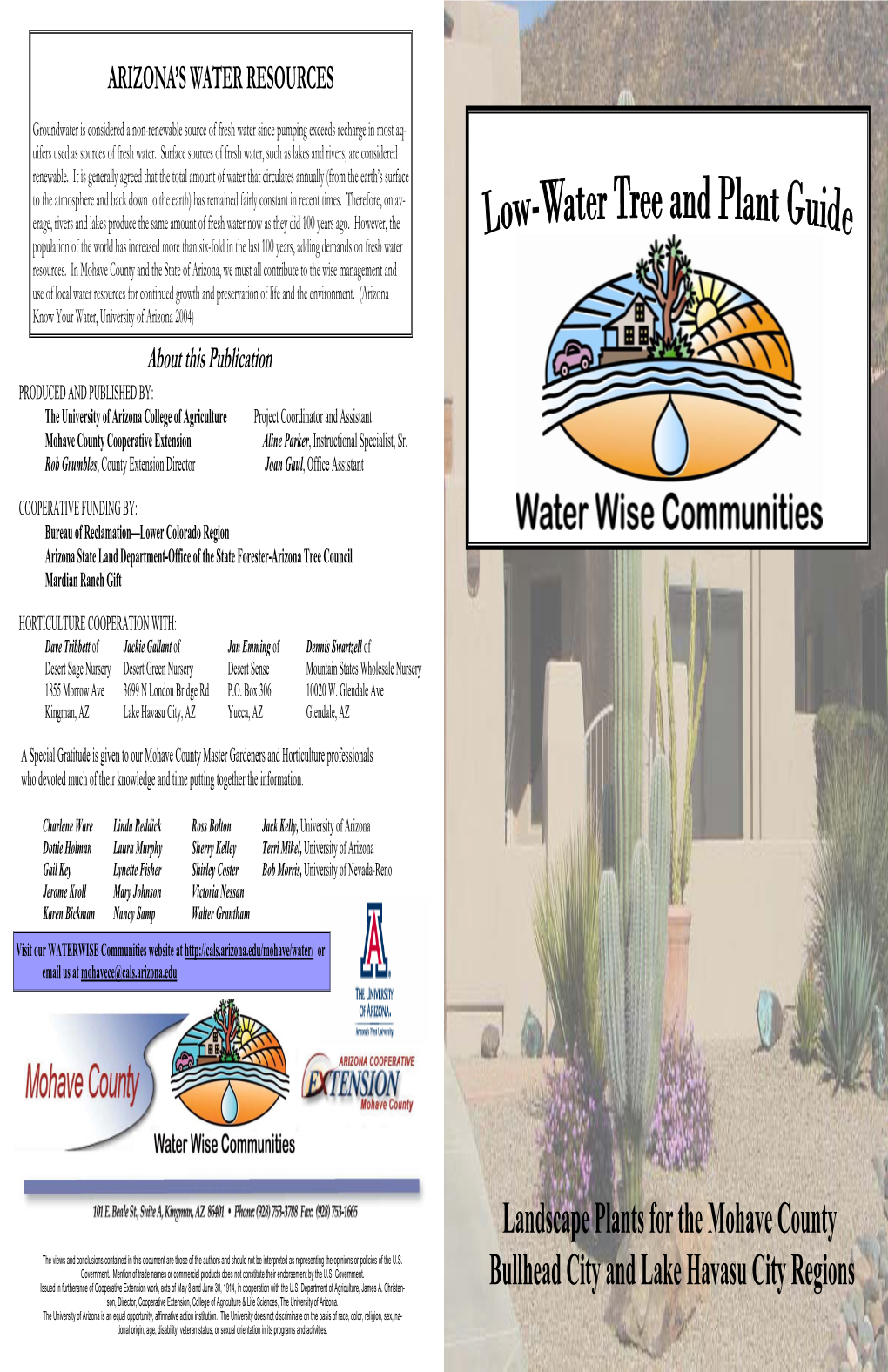 Landscape Plants for the Mohave County Bullhead City and Lake