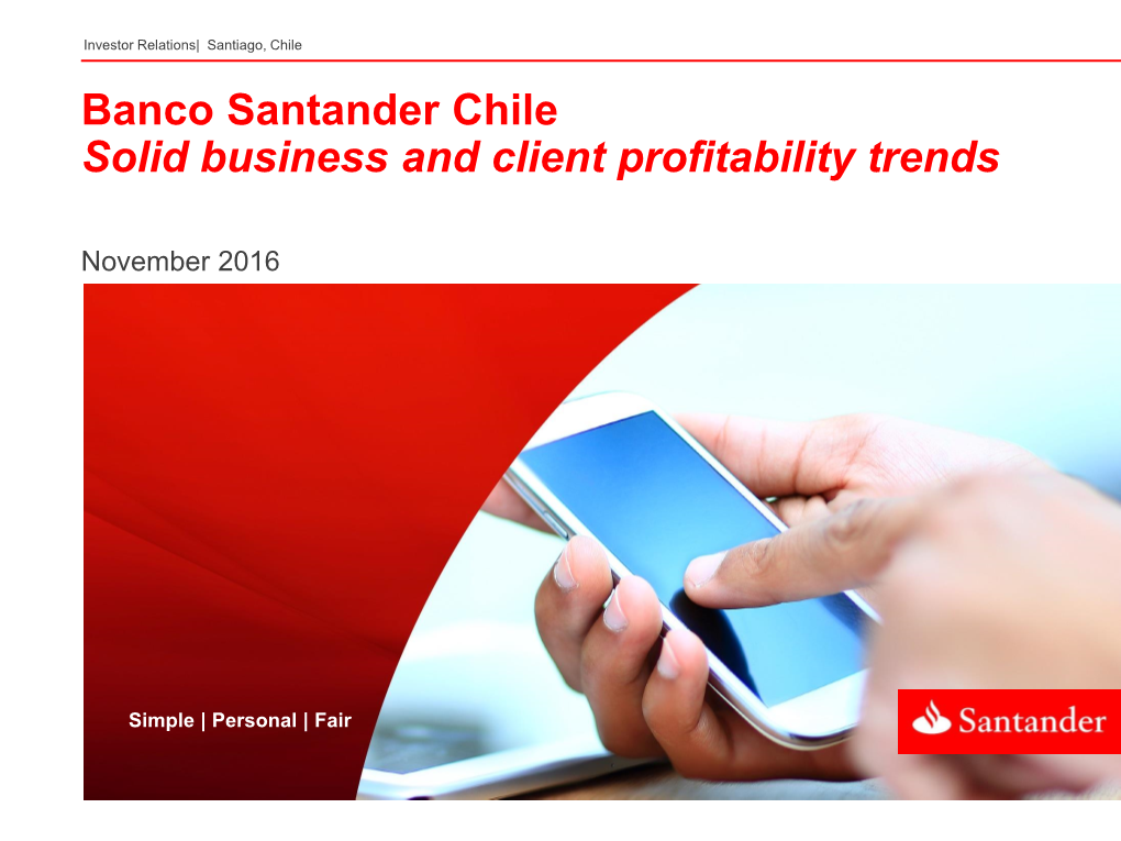 Banco Santander Chile Solid Business and Client Profitability Trends