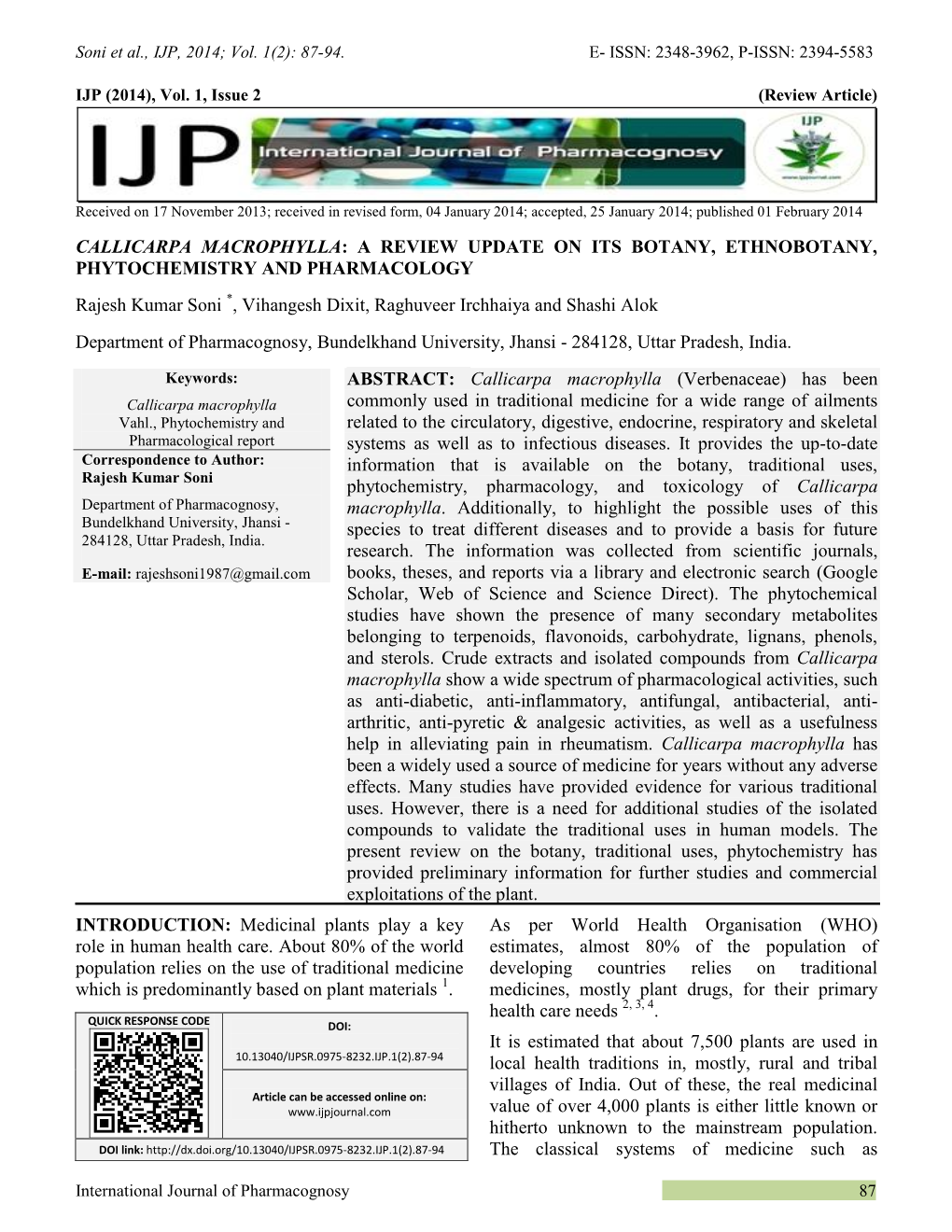 IJPSR (2009), Issue 1