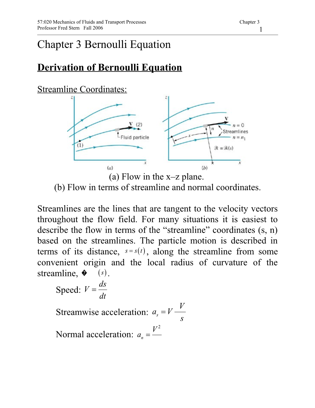 Chapter 5 Pressure Variation in Flowing Fluids