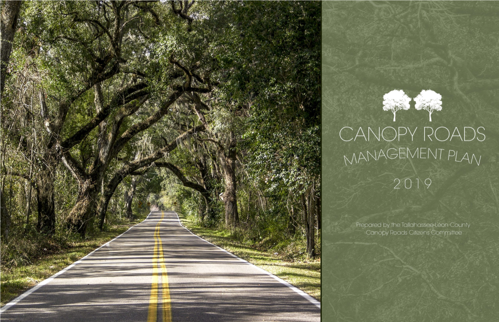 Canopy Roads Management Plan, Adopted by the City and County Commissions in 1992