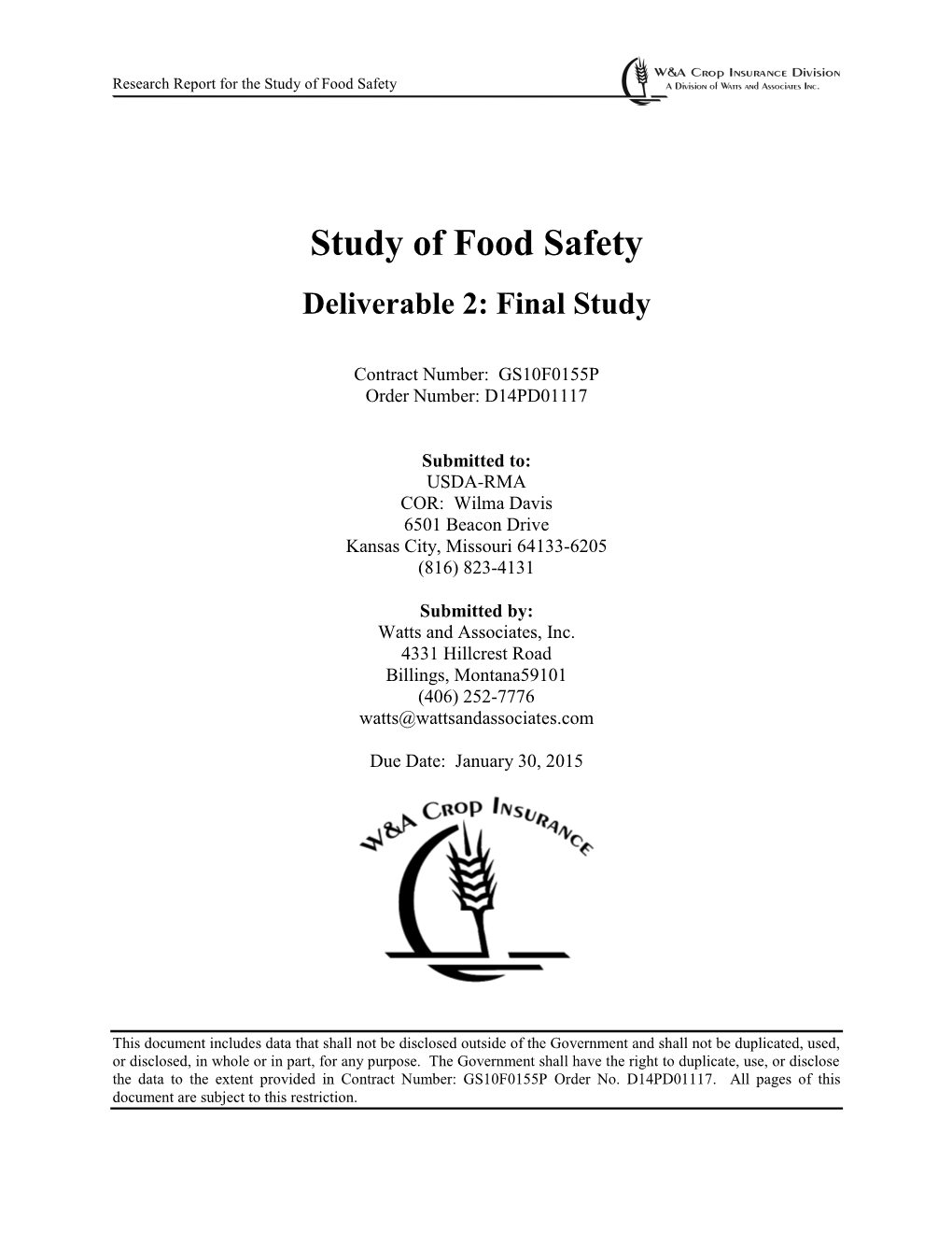 Study of Food Safety