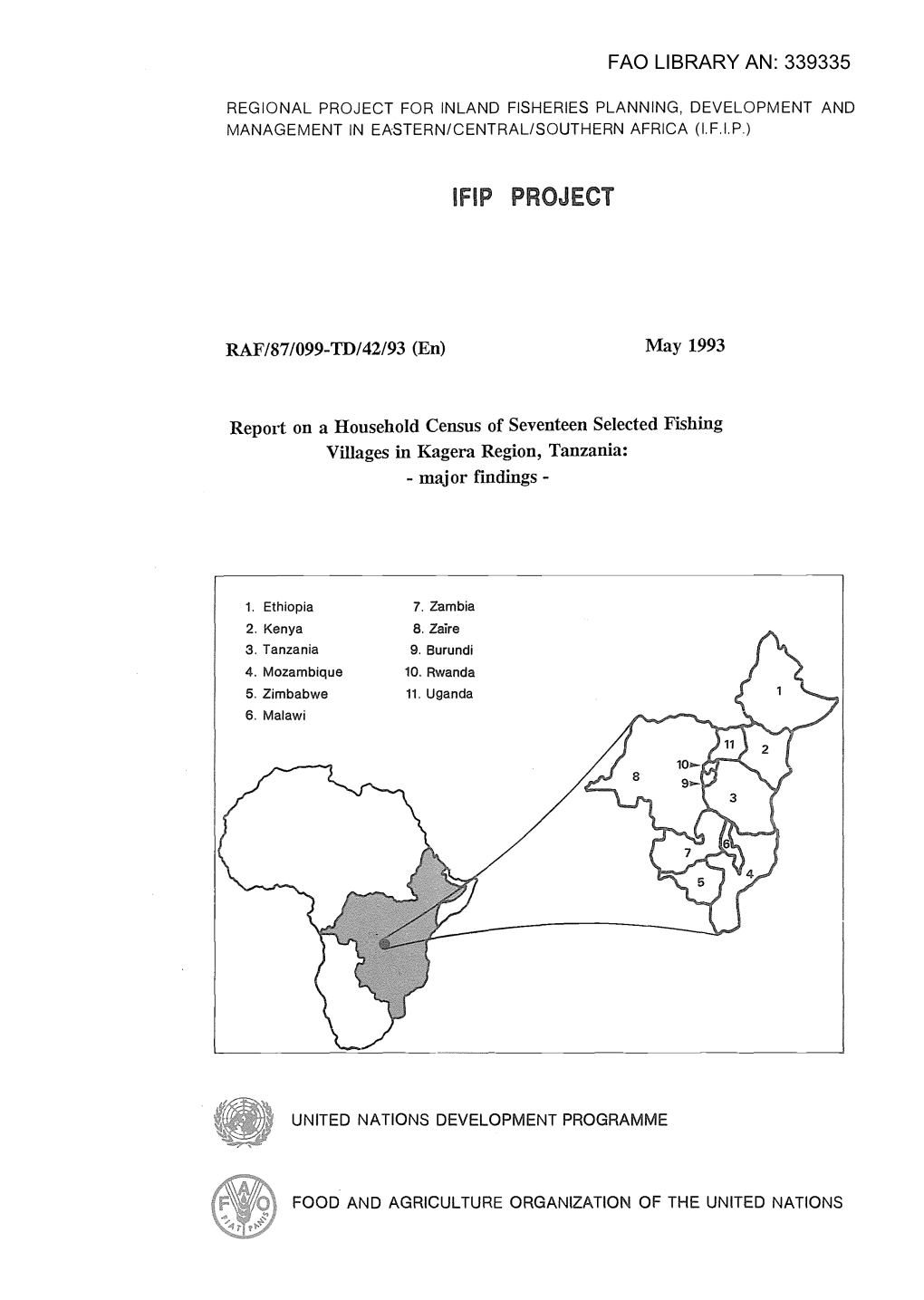 Report on a Household Census of Seventeen Selected Fishing Villages in Kagera Region, Tanzania: - Major Findings