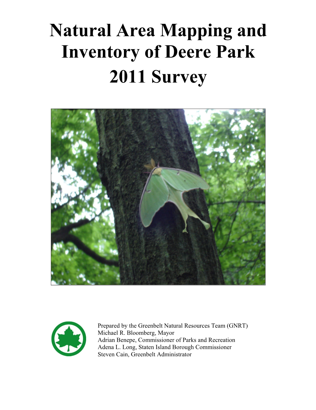 Natural Area Mapping and Inventory of Deere Park 2011 Survey