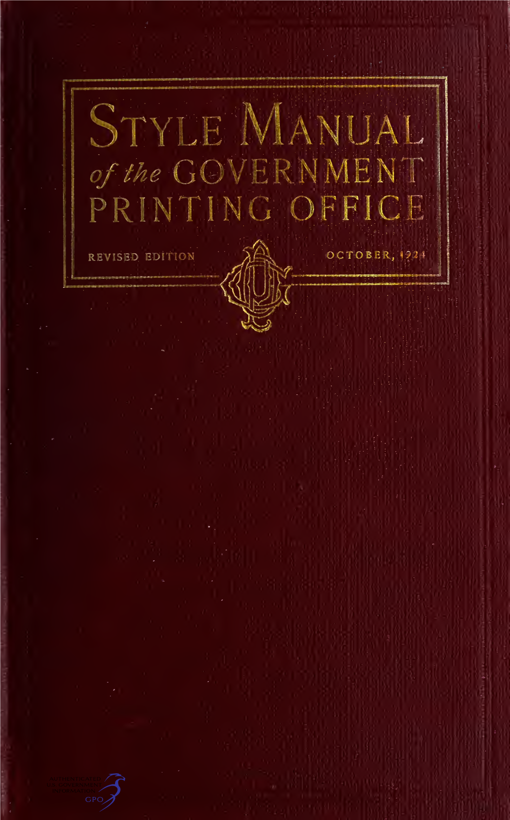 Style Manual of the Government Printing Office