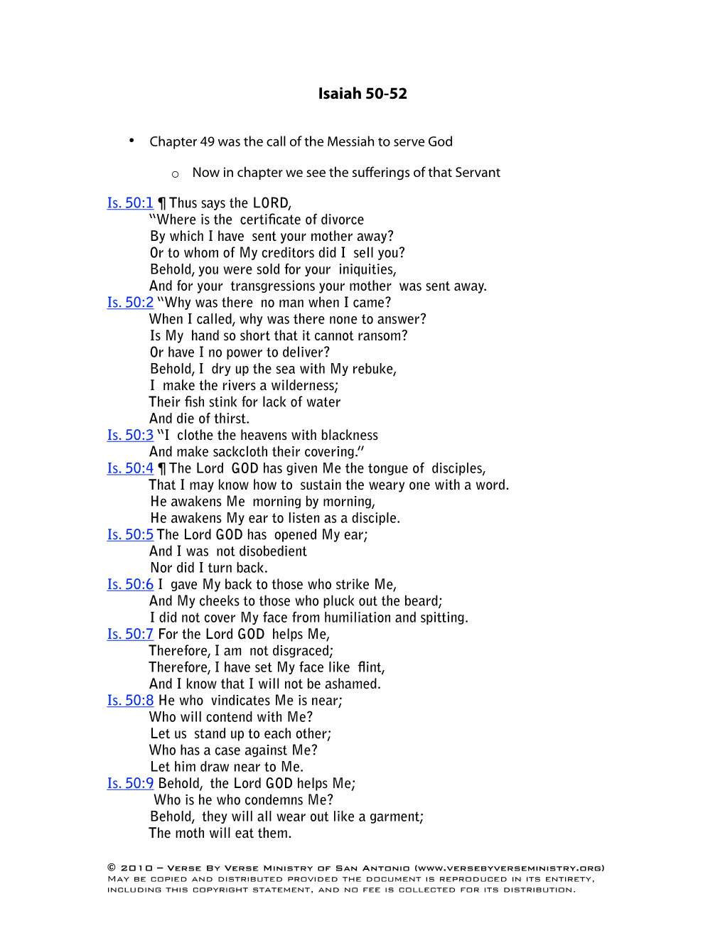 Isaiah 50-52