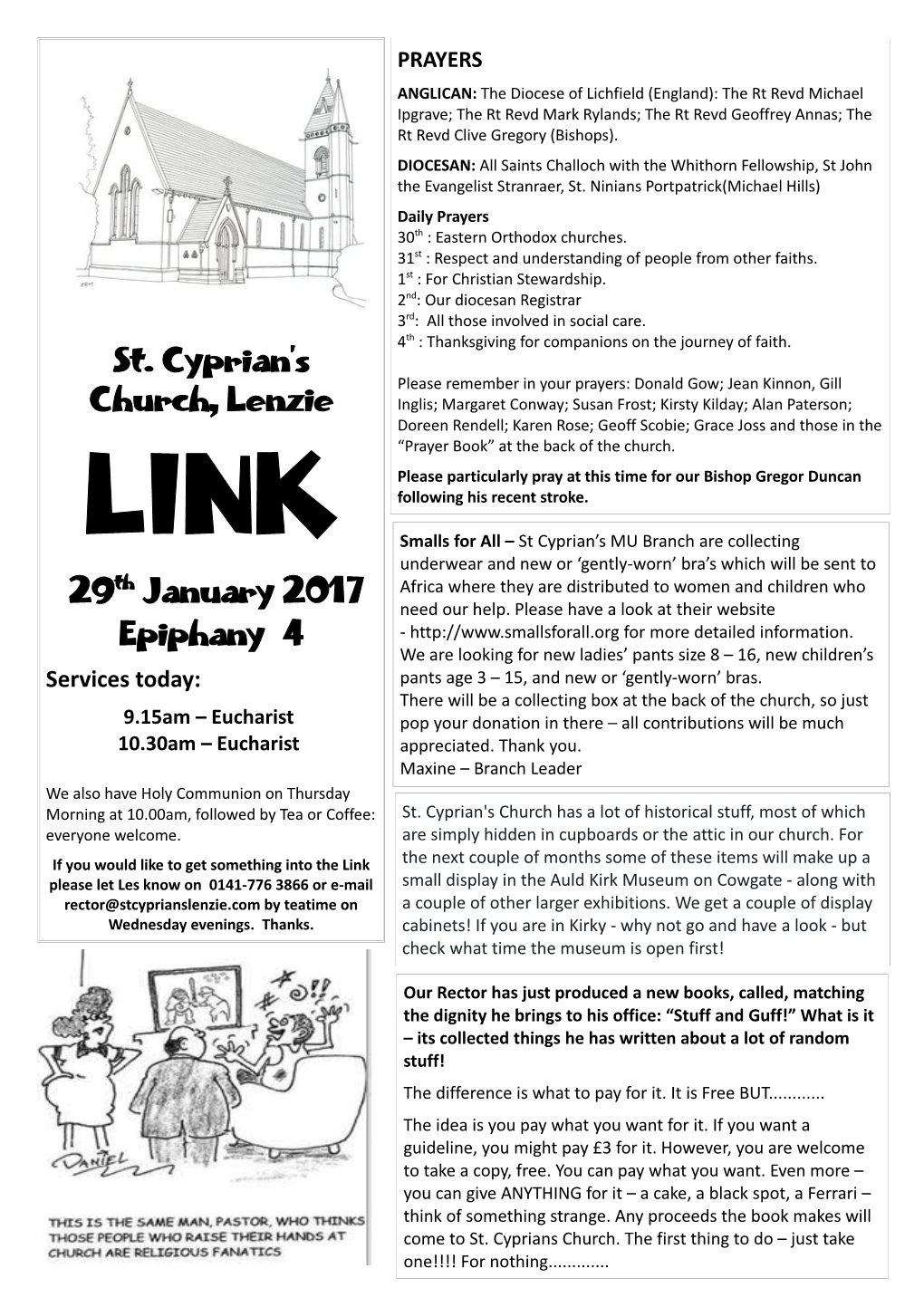St. Cyprian's Church, Lenzie 29Th January 2017 Epiphany 4