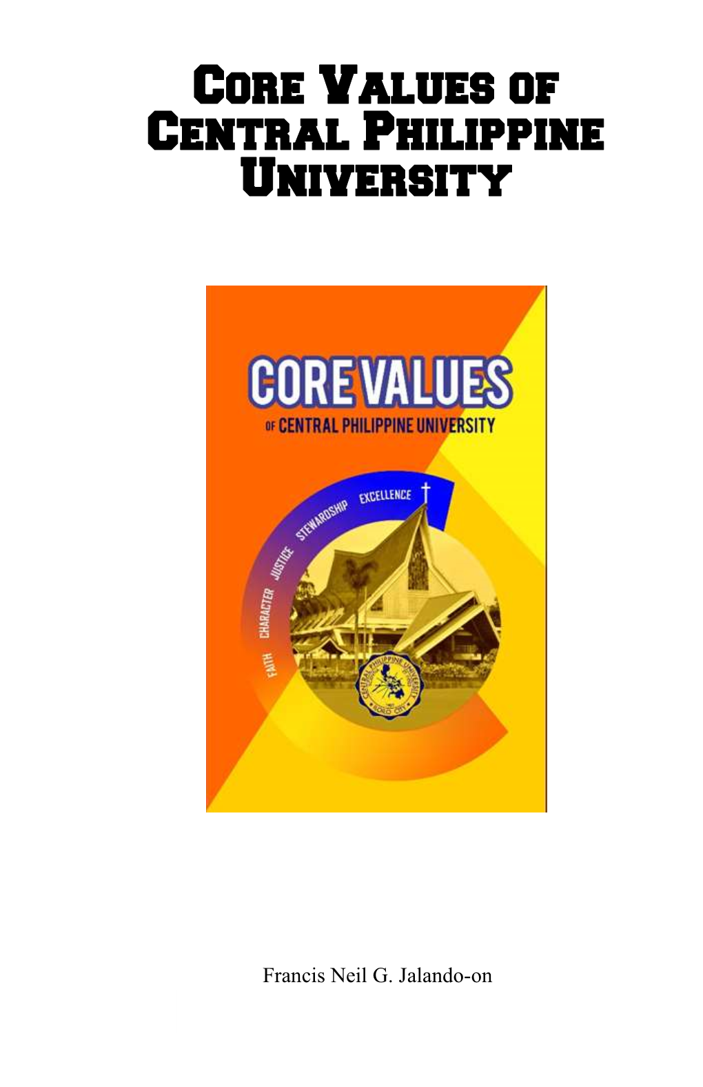 CPU Core Values Booklet