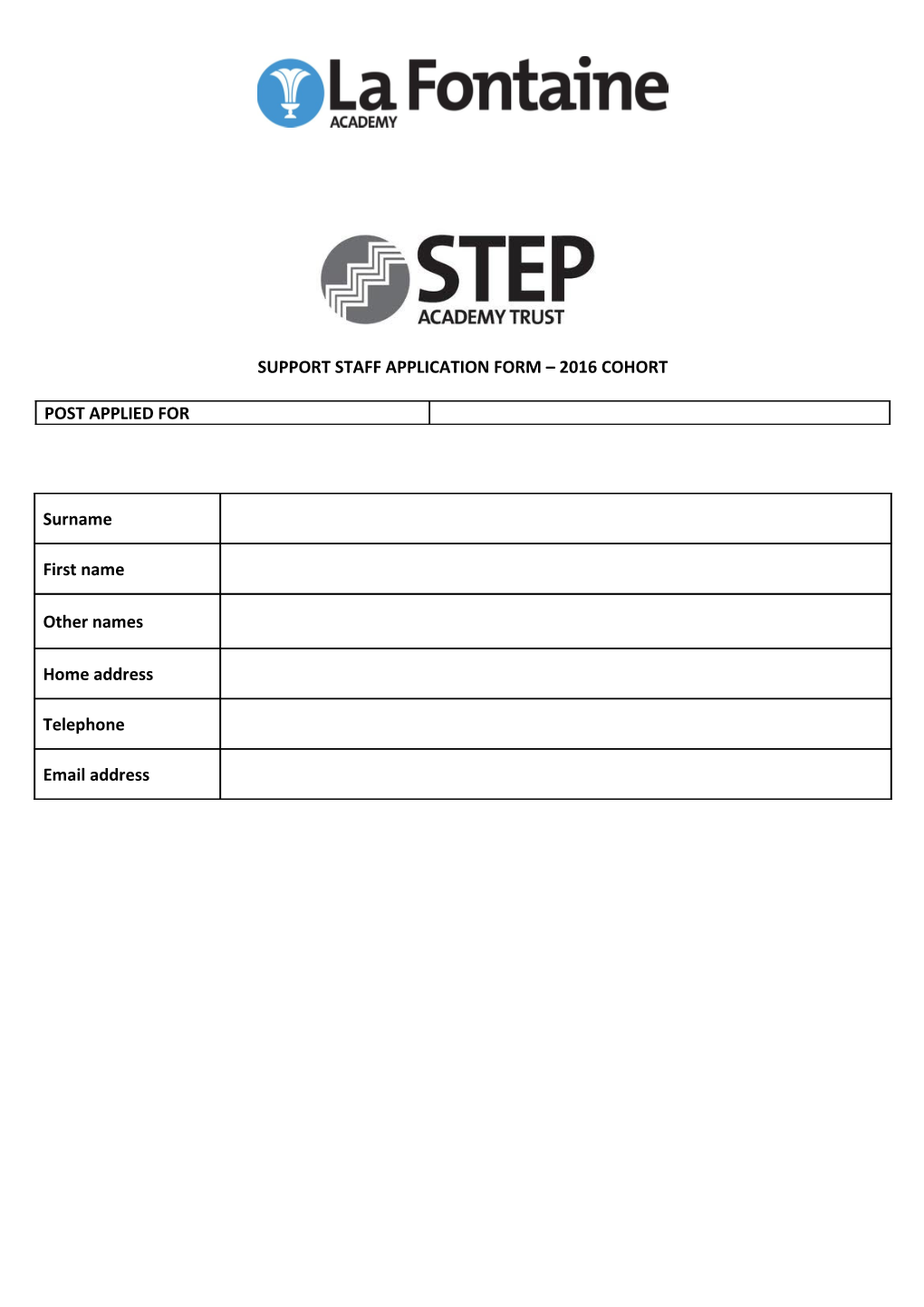 Job Application Form s7