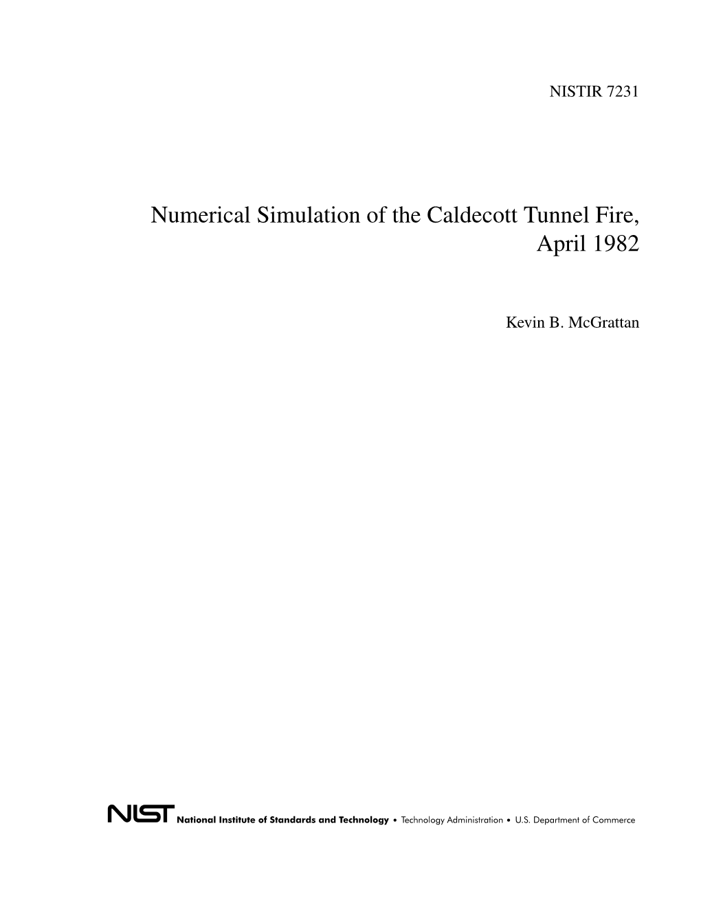 Numerical Simulation of the Caldecott Tunnel Fire, April 1982