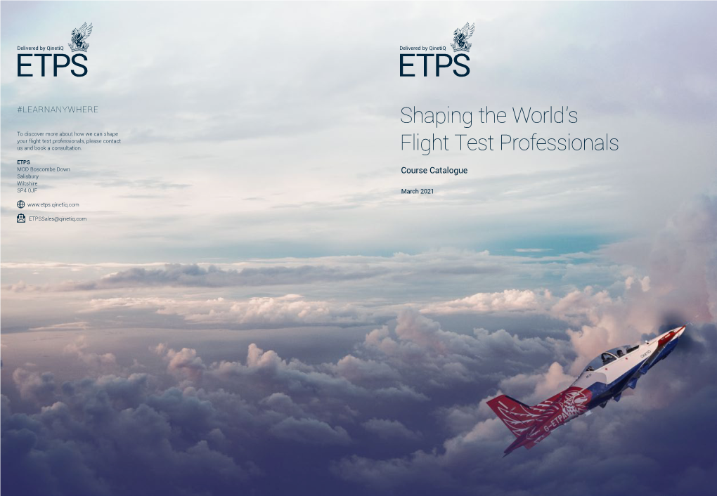 Shaping the World's Flight Test Professionals