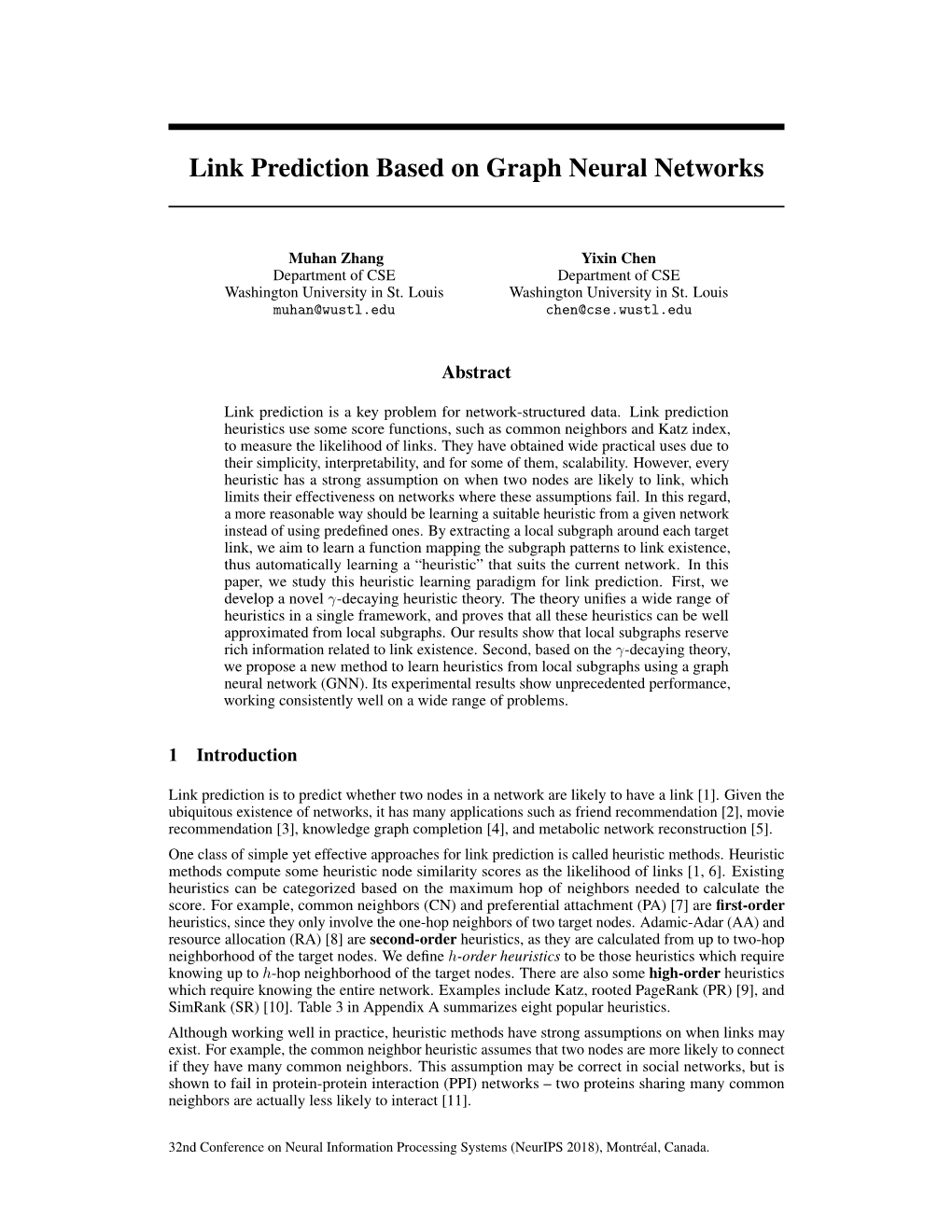 Link Prediction Based on Graph Neural Networks