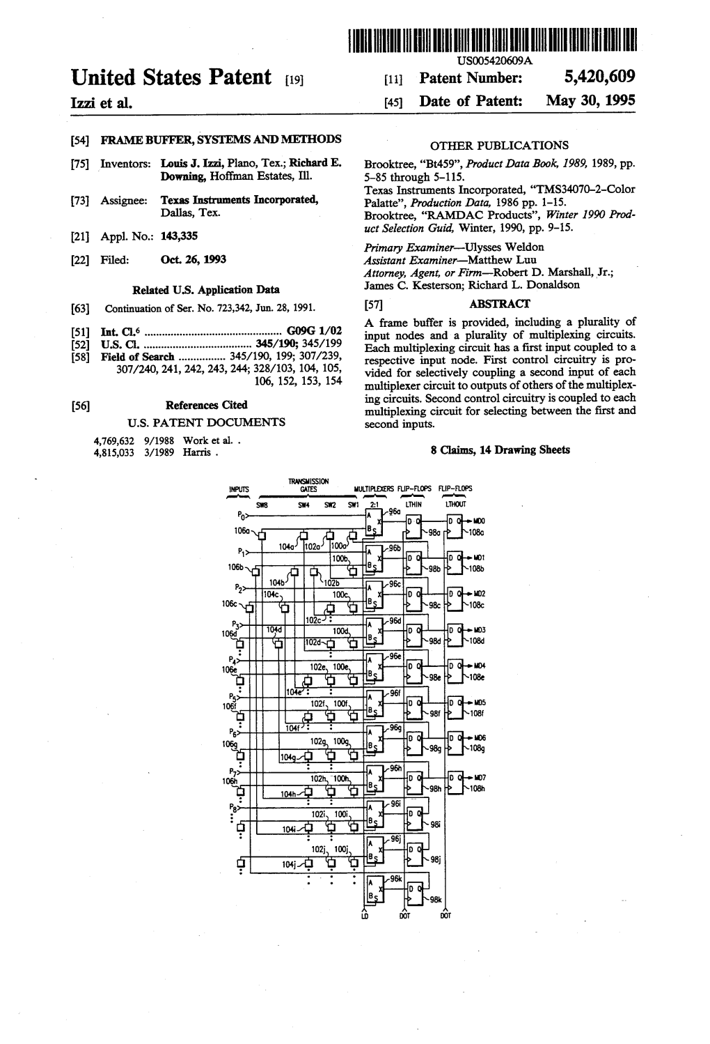 United States Patent [191 [11] Patent Number: 5,420,609 Izzi Et Al