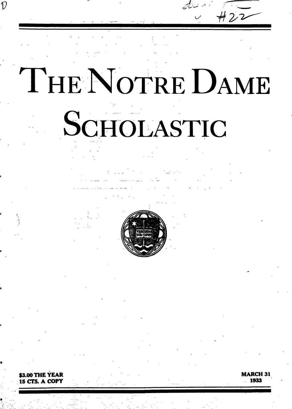 Notre Dame Scholastic, Vol. 66, No. 22