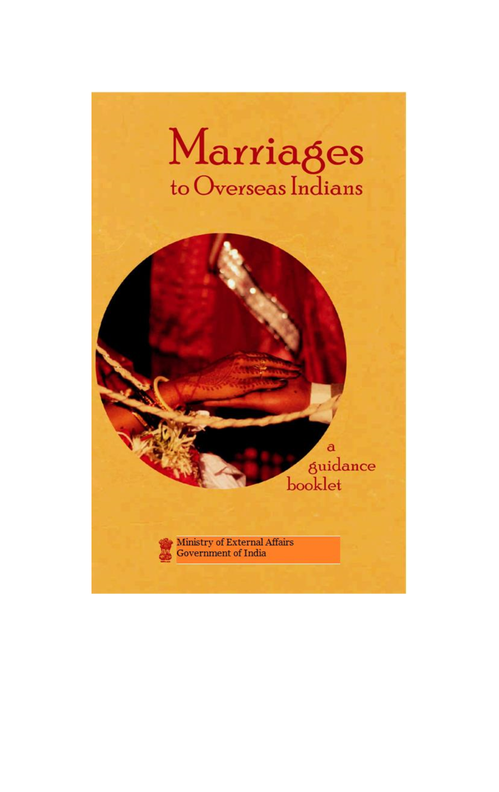 Guidance Booklet for Marriages to Overseas Indians