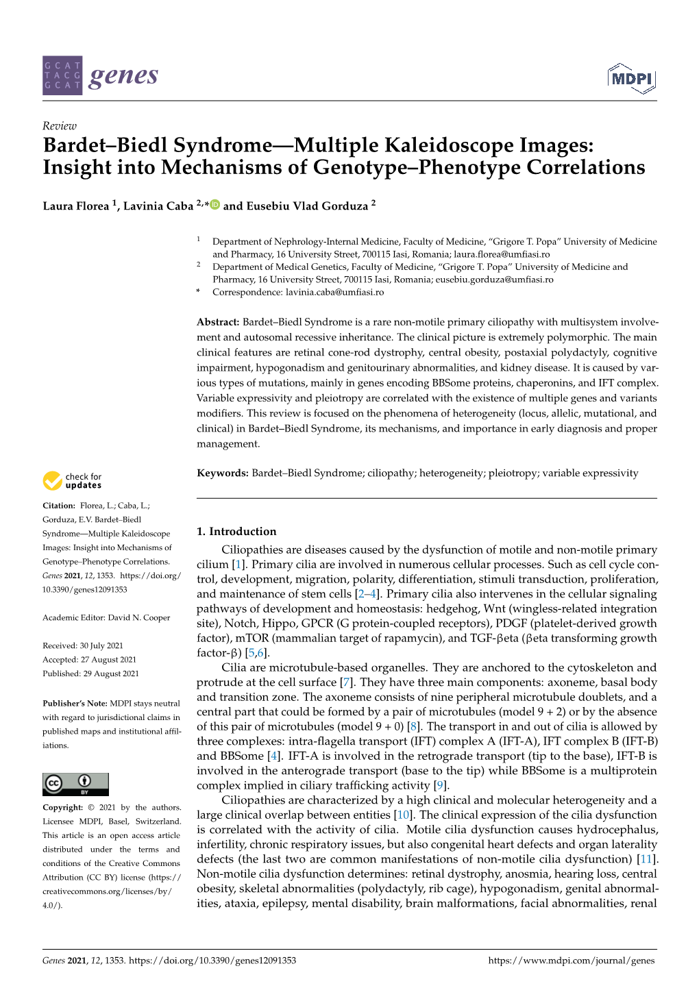 Bardet–Biedl Syndrome—Multiple Kaleidoscope Images: Insight Into Mechanisms of Genotype–Phenotype Correlations