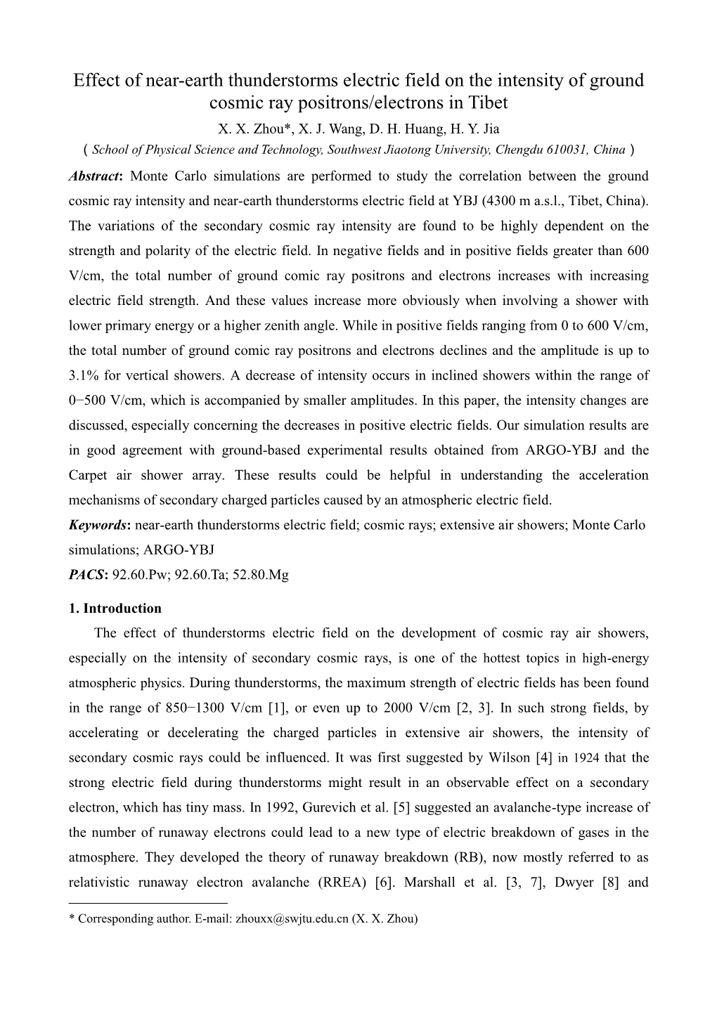 Effect of Near-Earth Thunderstorms Electric Field on the Intensity of Ground Cosmic Ray Positrons/Electrons in Tibet X