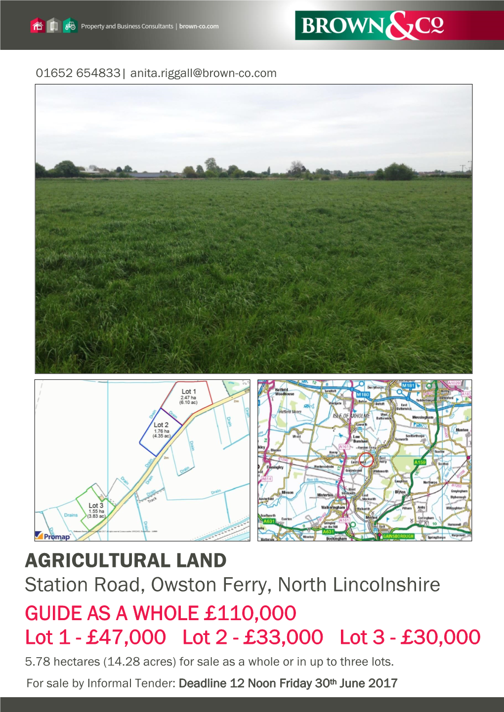 AGRICULTURAL LAND Station Road, Owston Ferry, North Lincolnshire