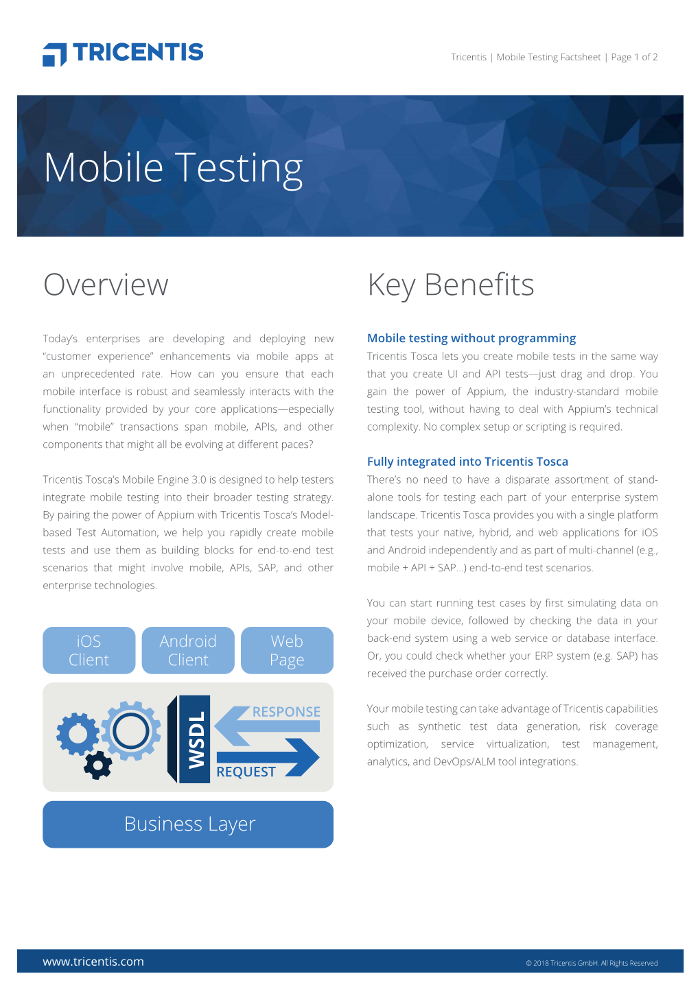 Mobile Testing Factsheet | Page 1 of 2