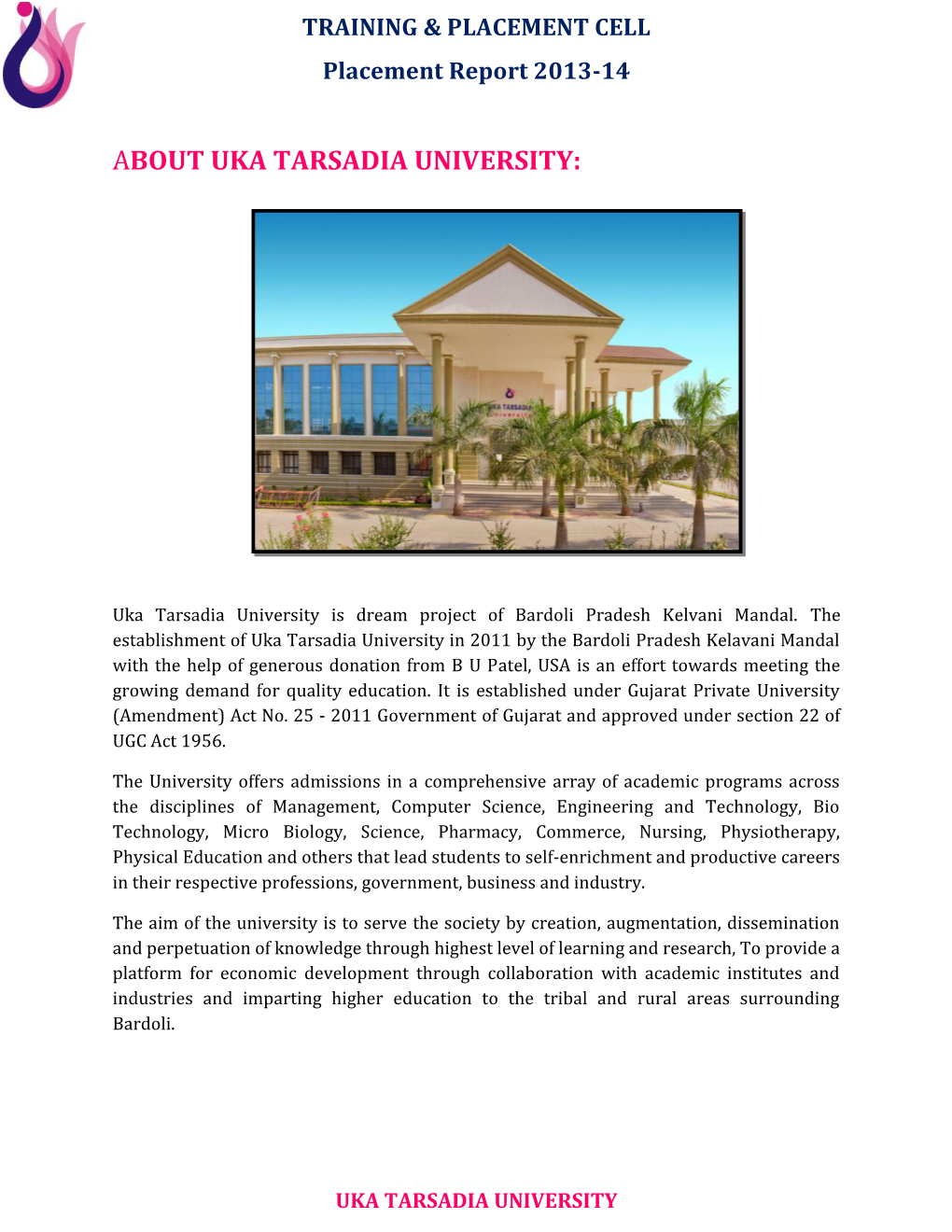 About Uka Tarsadia University