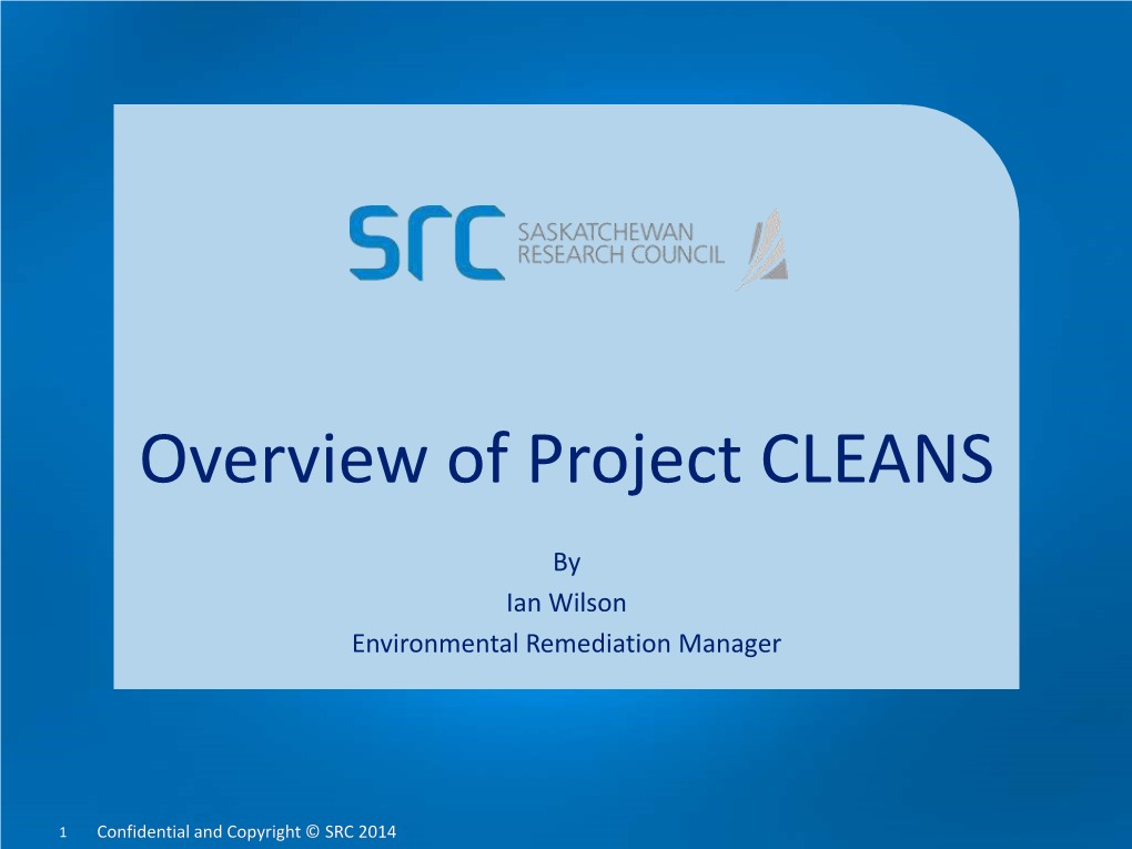 Overview of Project CLEANS