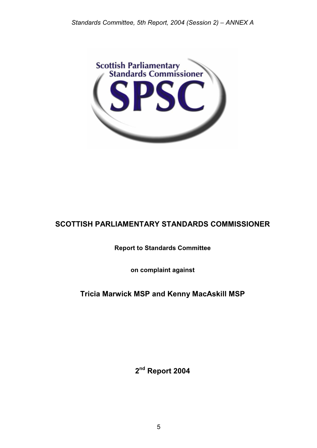 Scottish Parliamentary Standards Commissioner