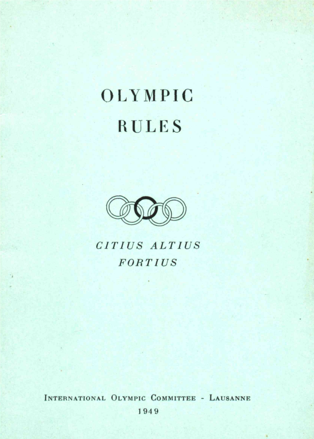Olympic Charter 1949
